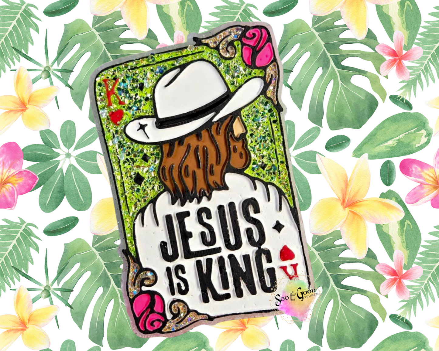 Jesus Is King Blinged Car Freshie