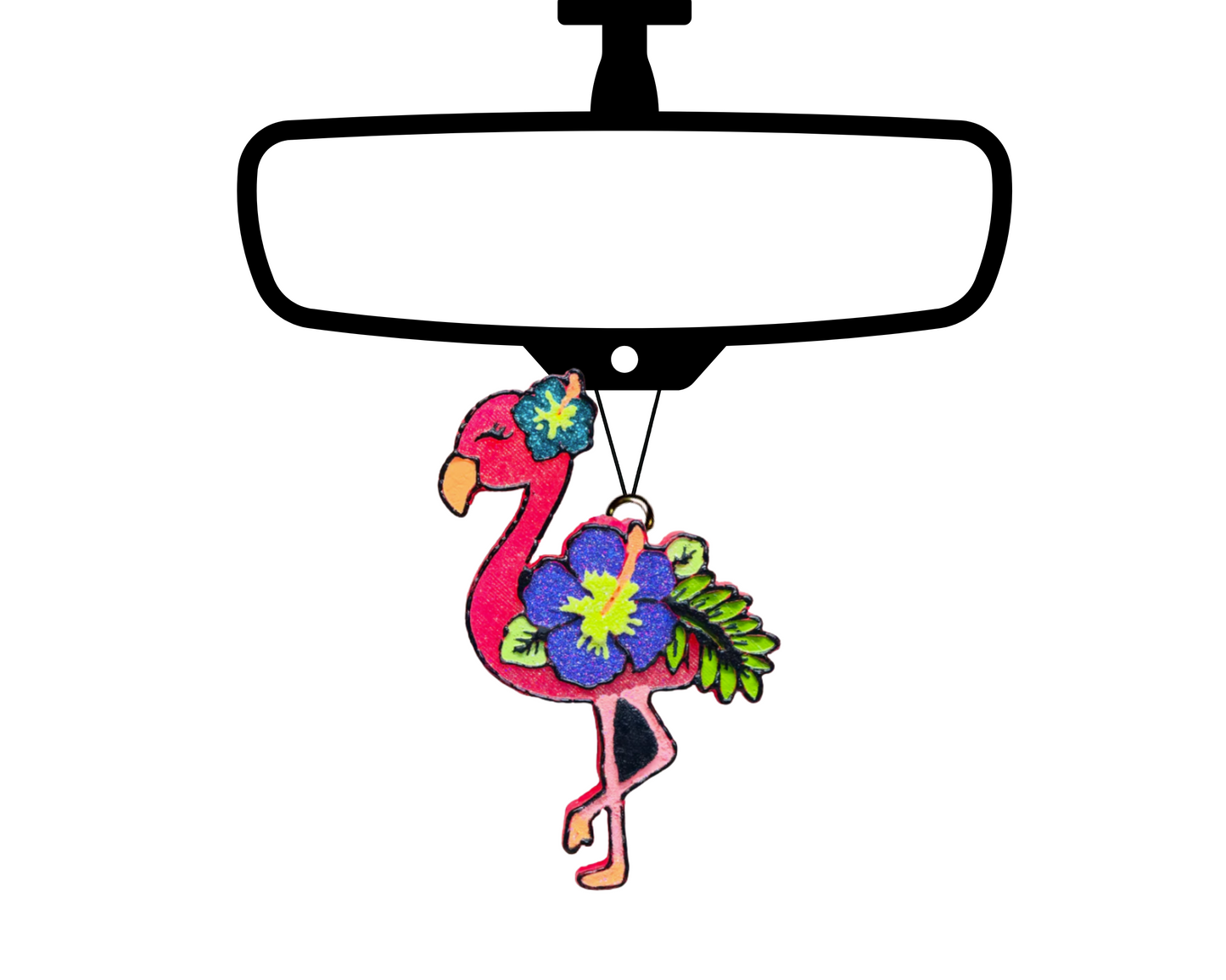 Flamingo Blinged Car Freshie