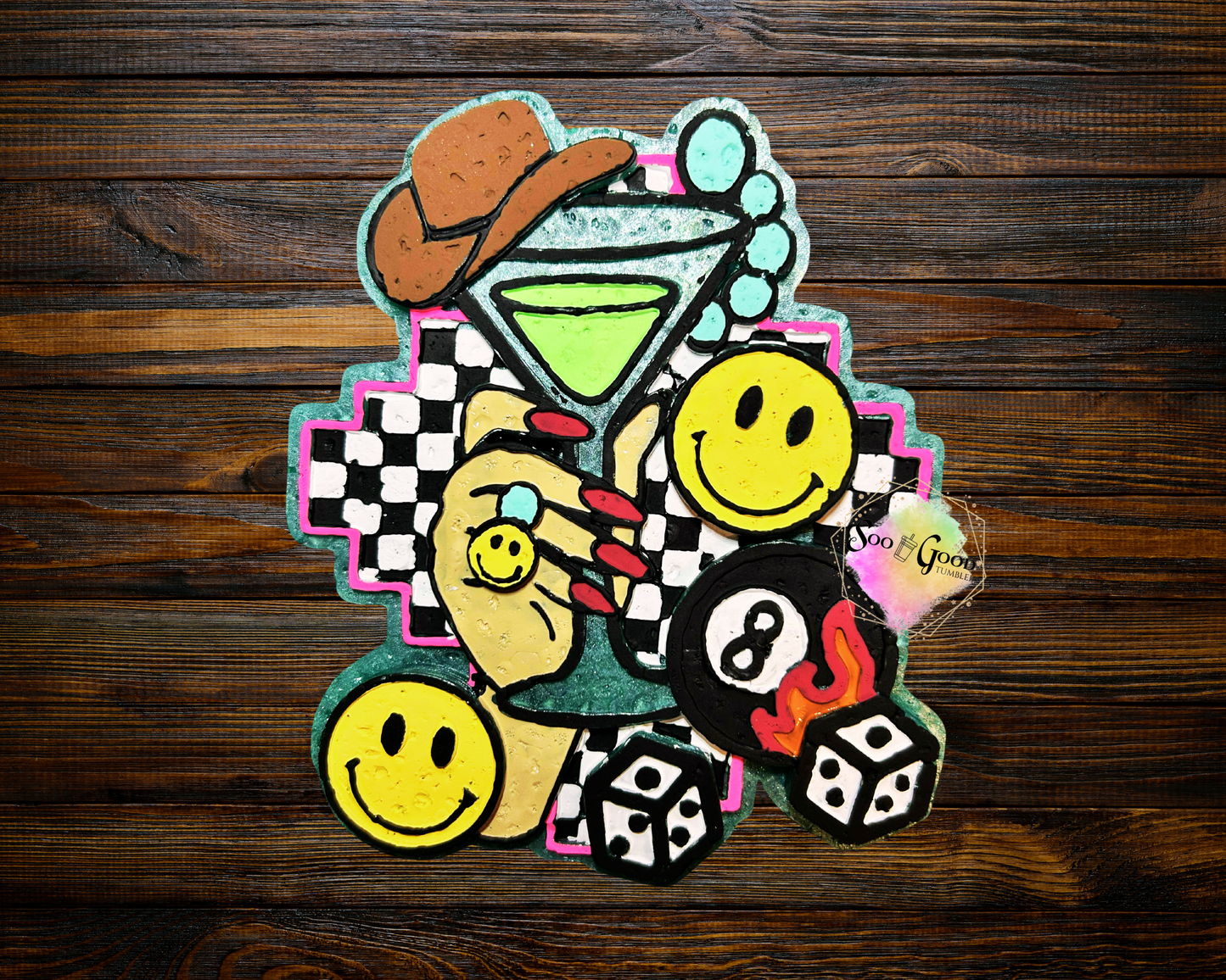 Groovy Martini Blinged Car Freshie