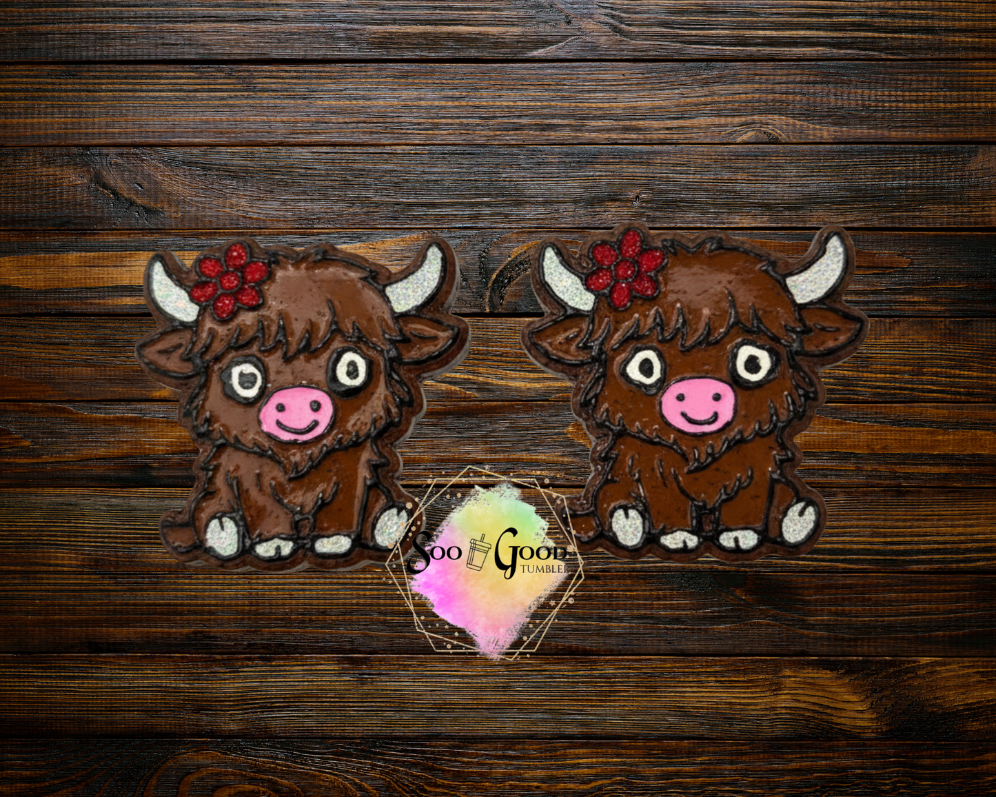 Daisy Mae Highland Cow Blinged Car Vents Freshie