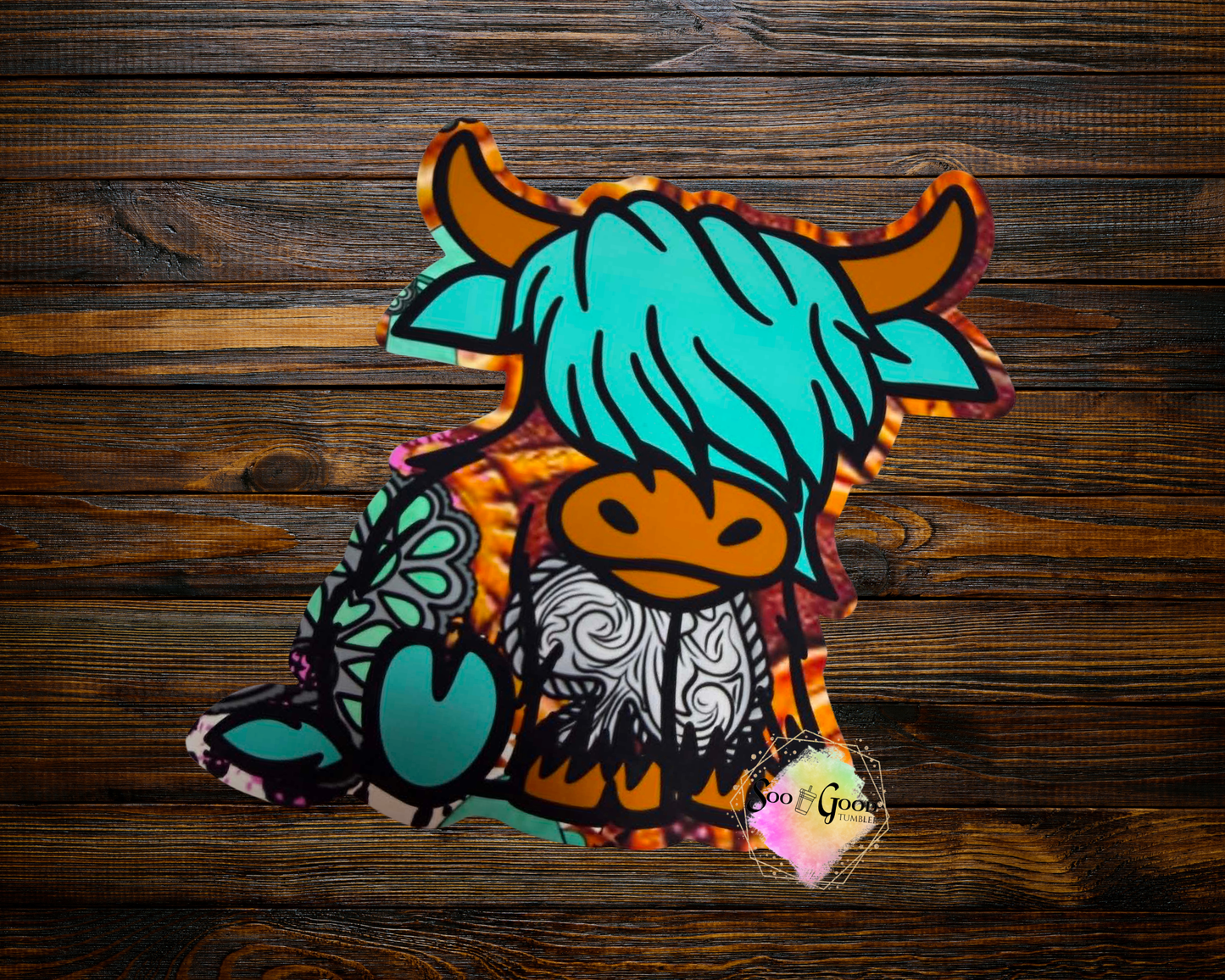 Highland Cow Cardstock Car Freshie (Style 1)