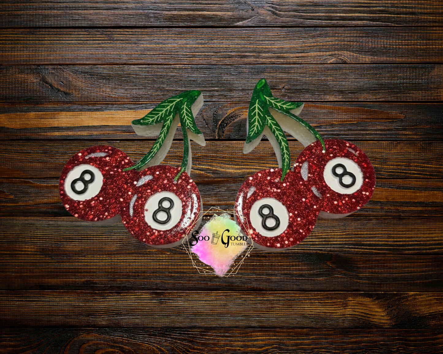 Eight Ball Cherries Blinged Car Vents Freshie