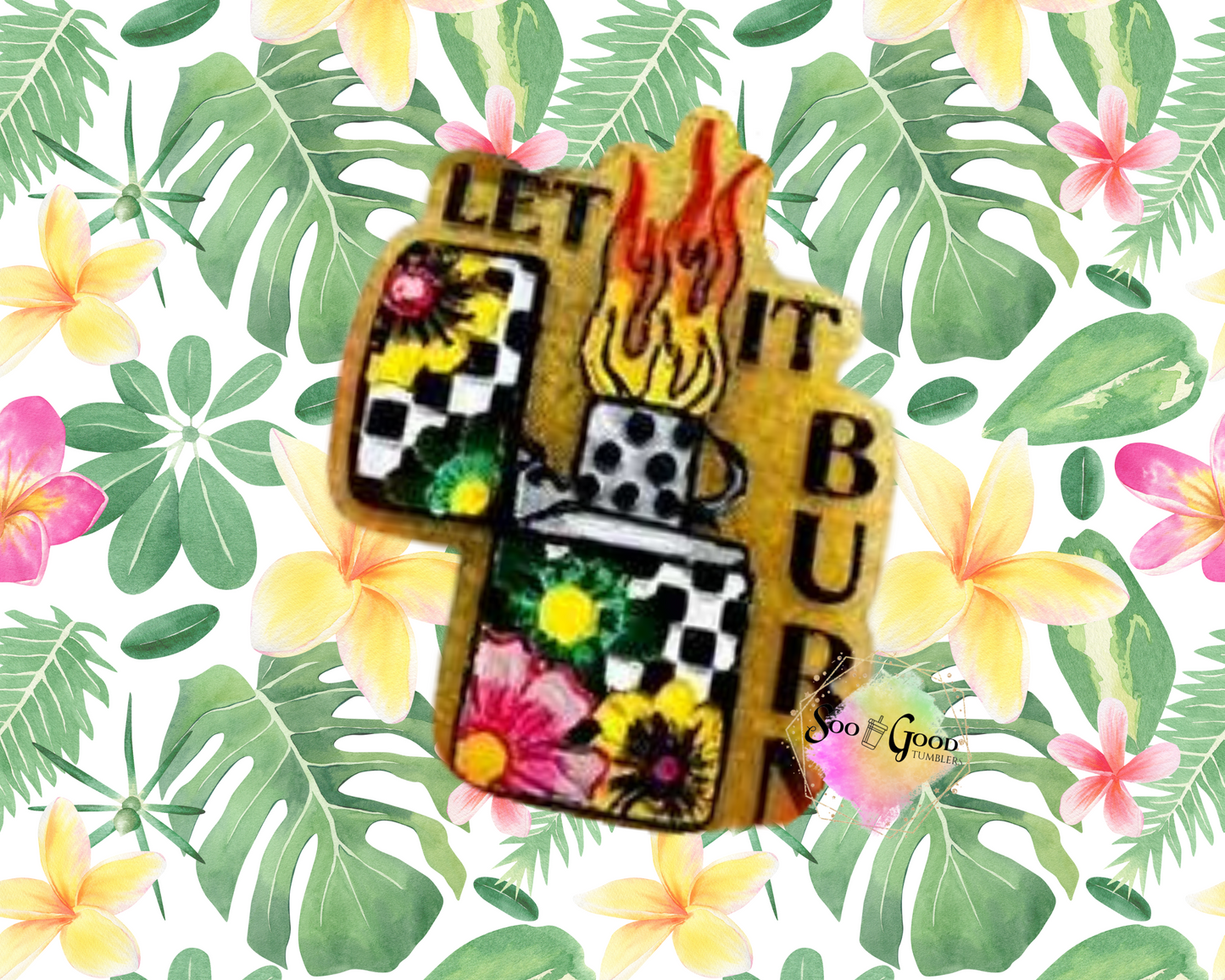 Let It Burn Blinged Car Freshie