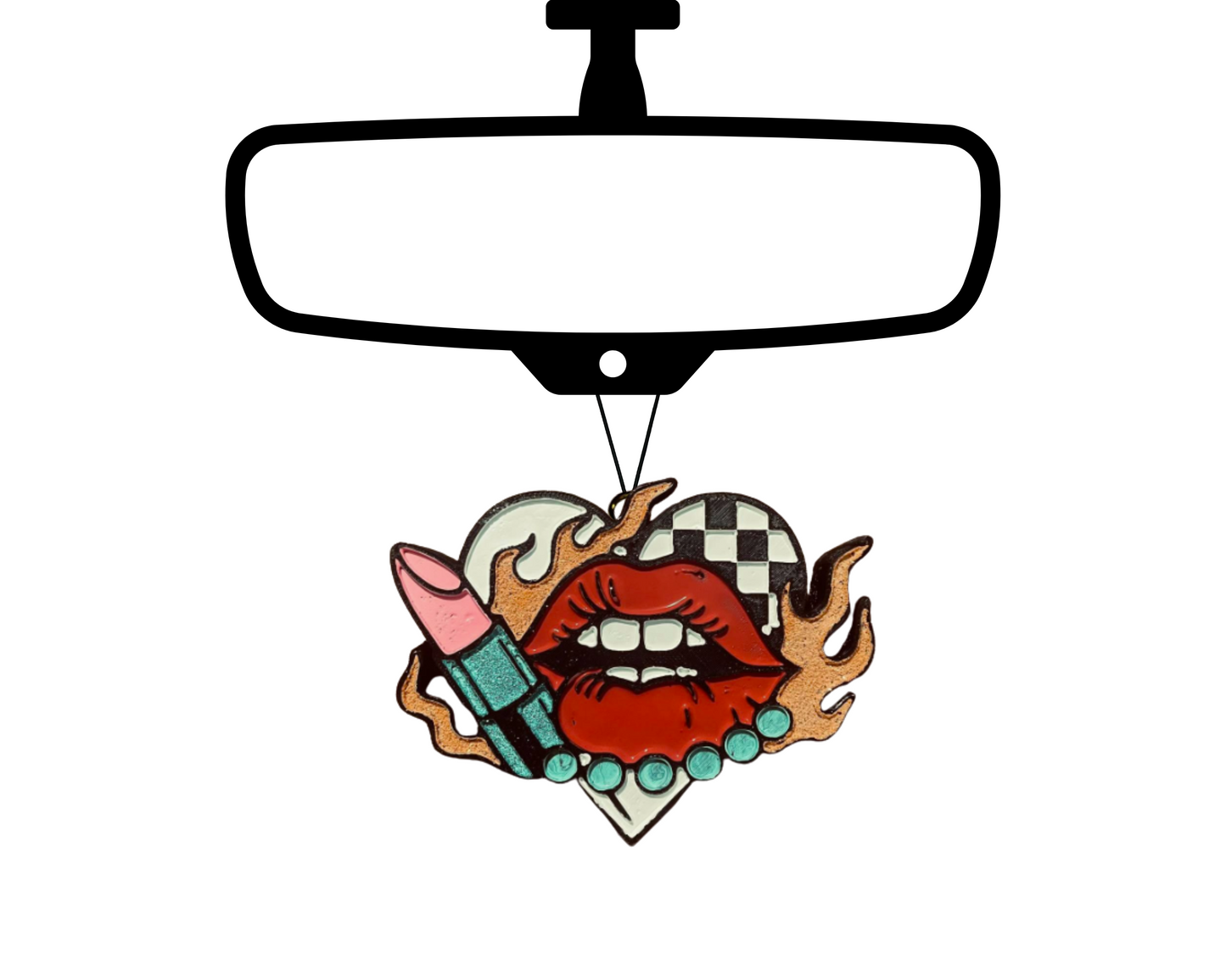 Hot Lips Blinged Car Freshie