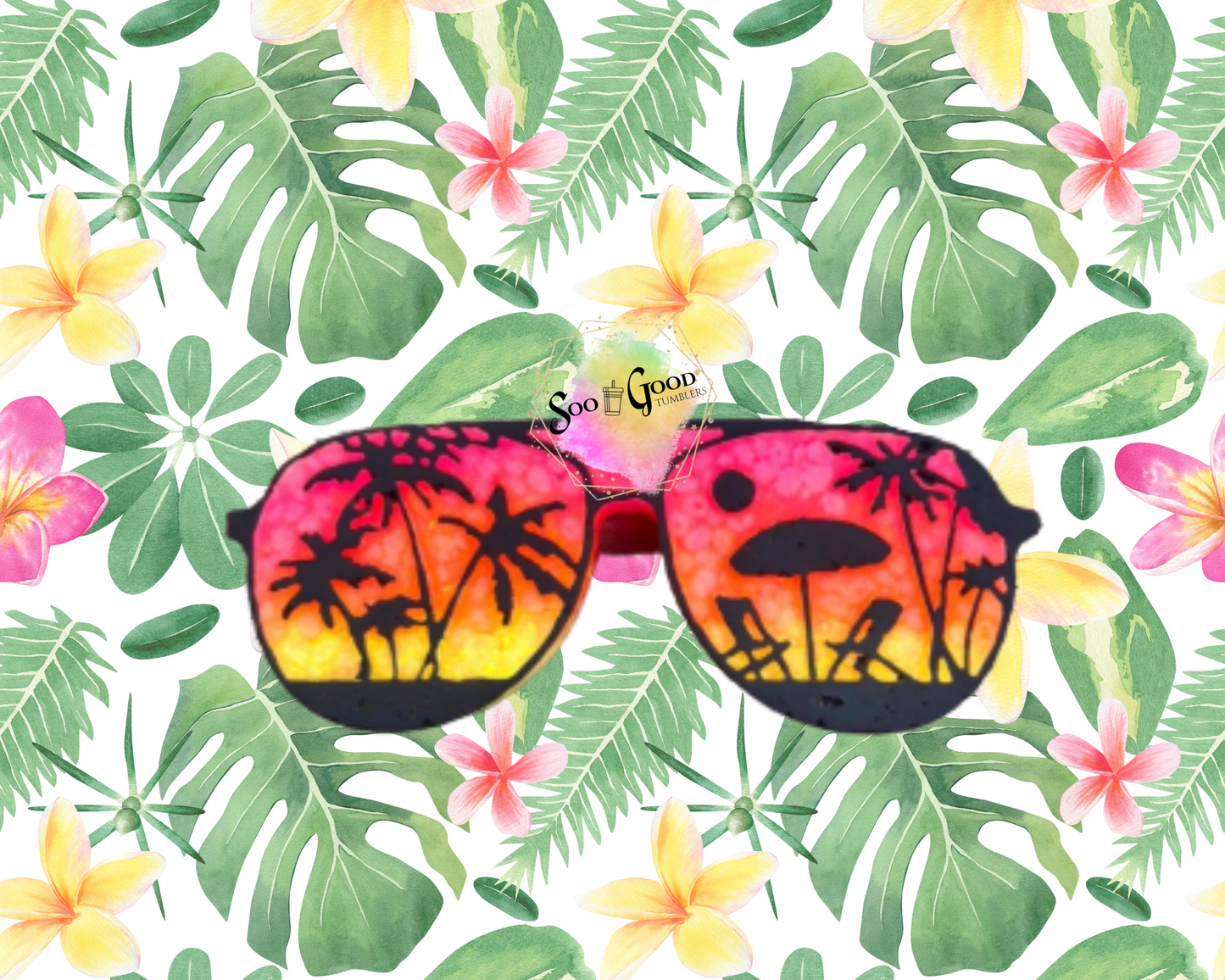 Tropical Glasses Blinged Car Freshie