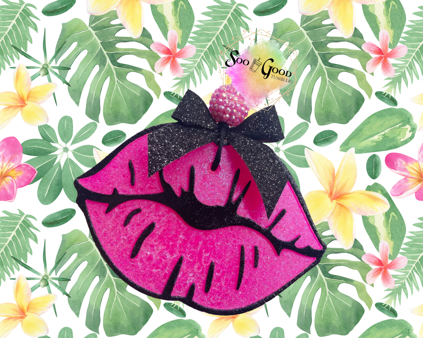 Lips Blinged Car Freshie