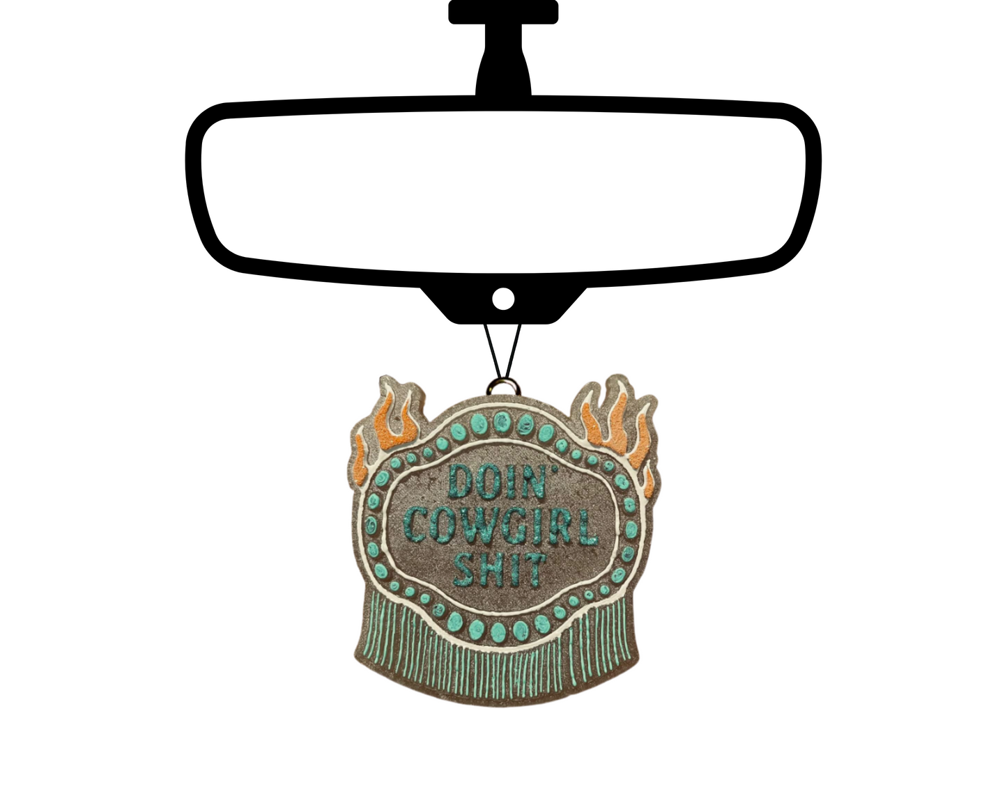 Doin Cowgirl Shit Blinged Car Freshie