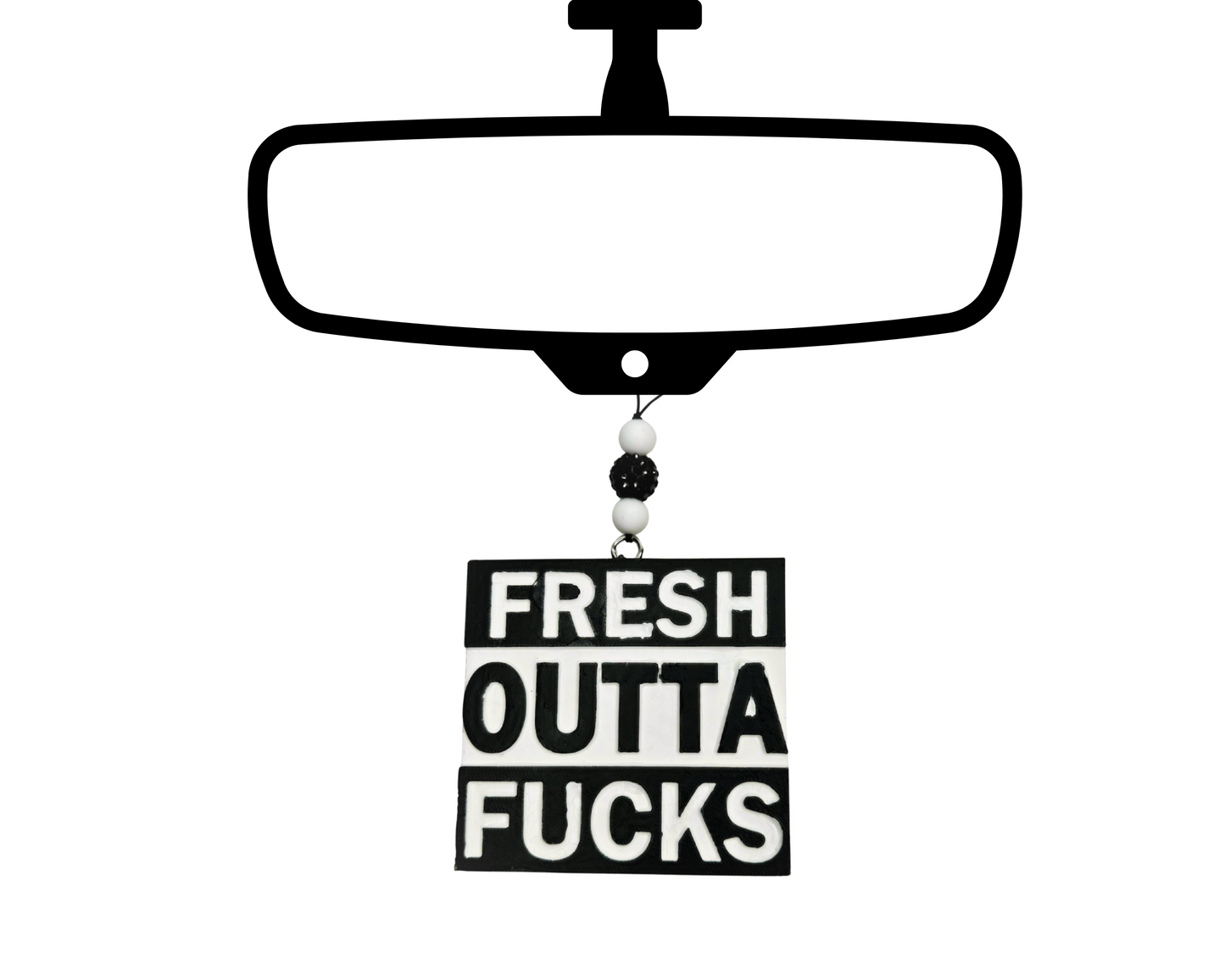 Fresh Outta Fu*ks Blinged Car Freshie