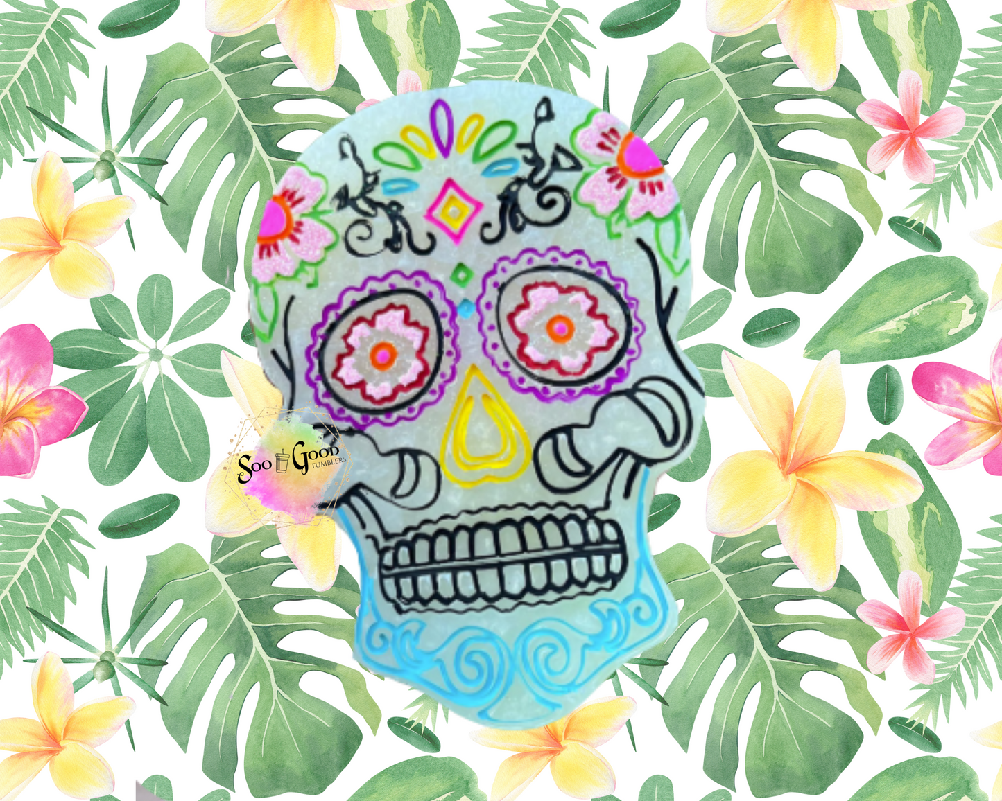Candy Skull Blinged Car Freshie