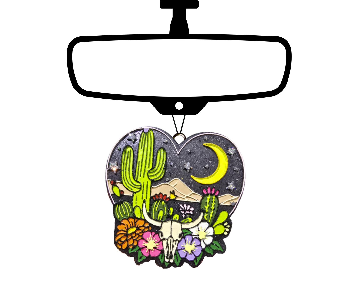 Heart of the Desert Blinged Car Freshie