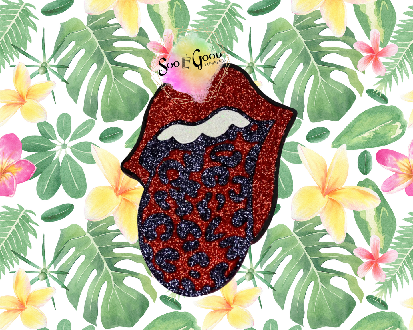 Rolling Stone Tongue Blinged Car Freshie