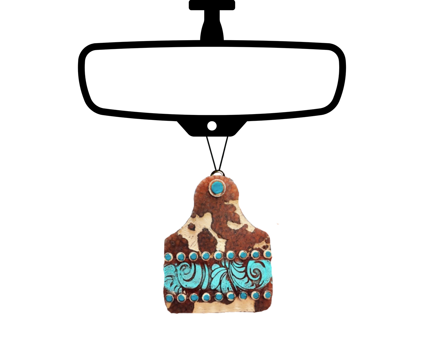 Cow Print Cow Tag Blinged Car Freshie