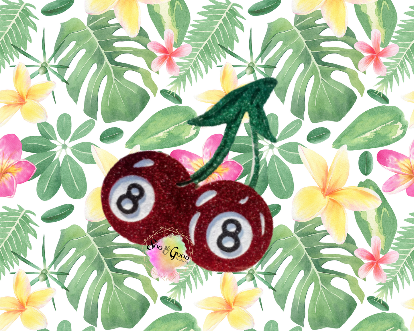 Eight Ball Cherries Blinged Car Freshie