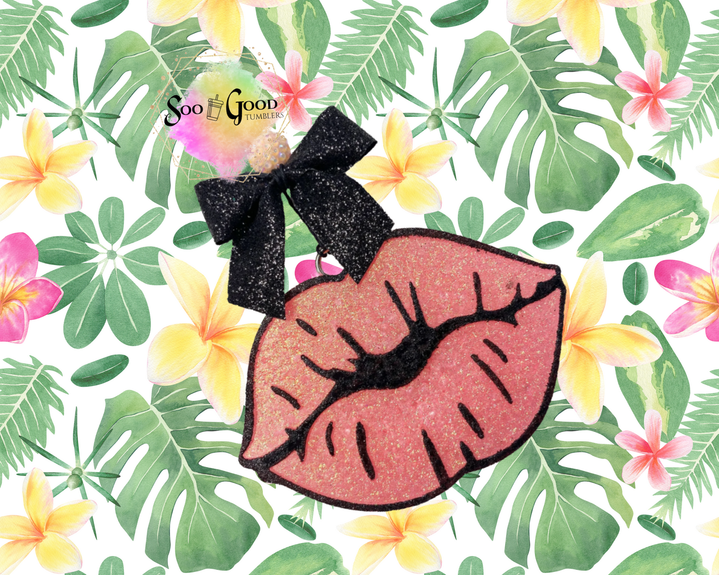 Lips Blinged Car Freshie