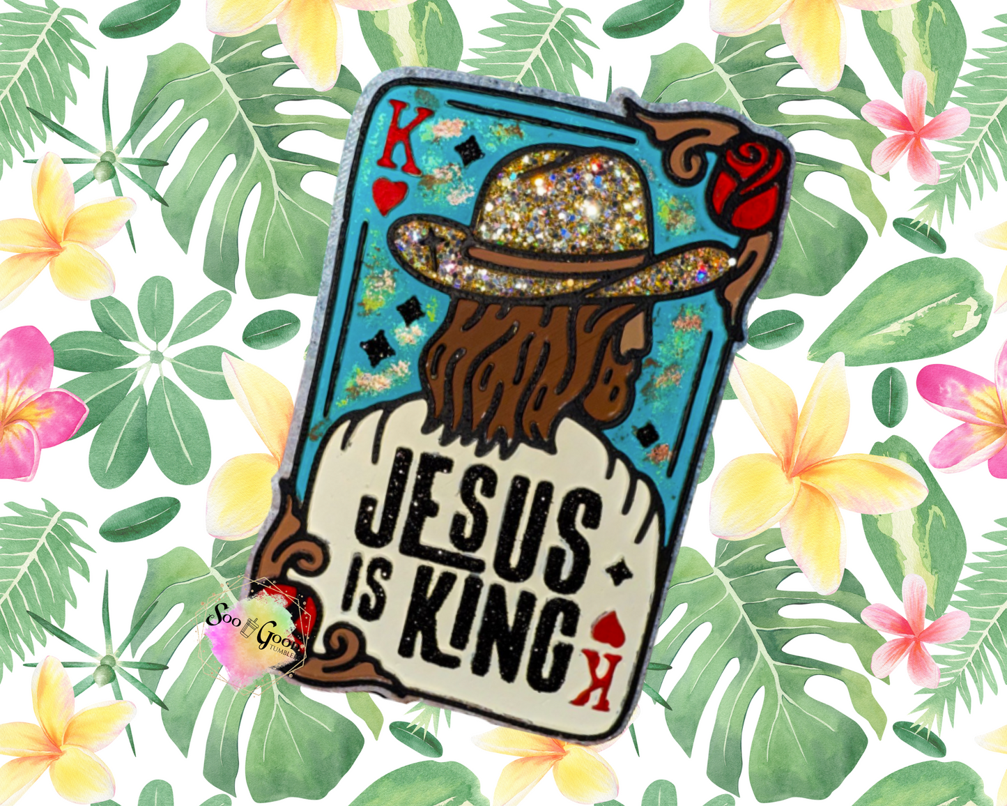 Jesus Is King Blinged Car Freshie