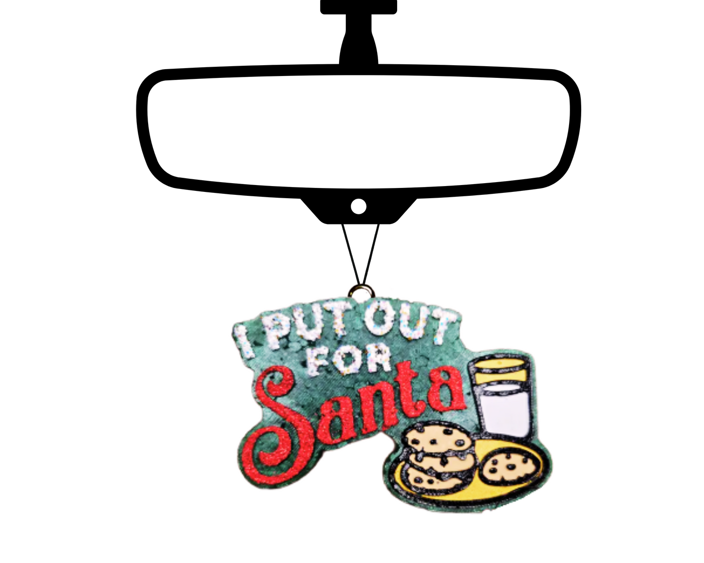 Put Out For Santa Blinged Car Freshie