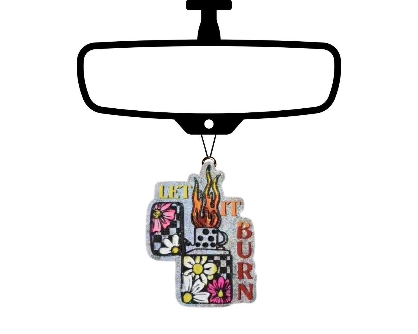 Let It Burn Blinged Car Freshie