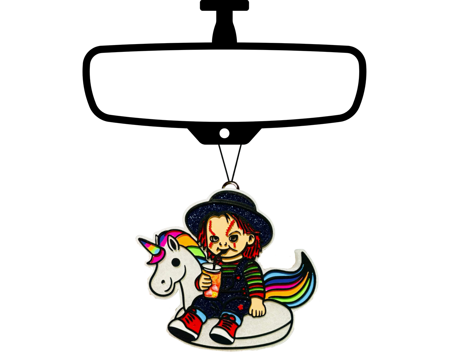 Floating Chucky Blinged Car Freshie