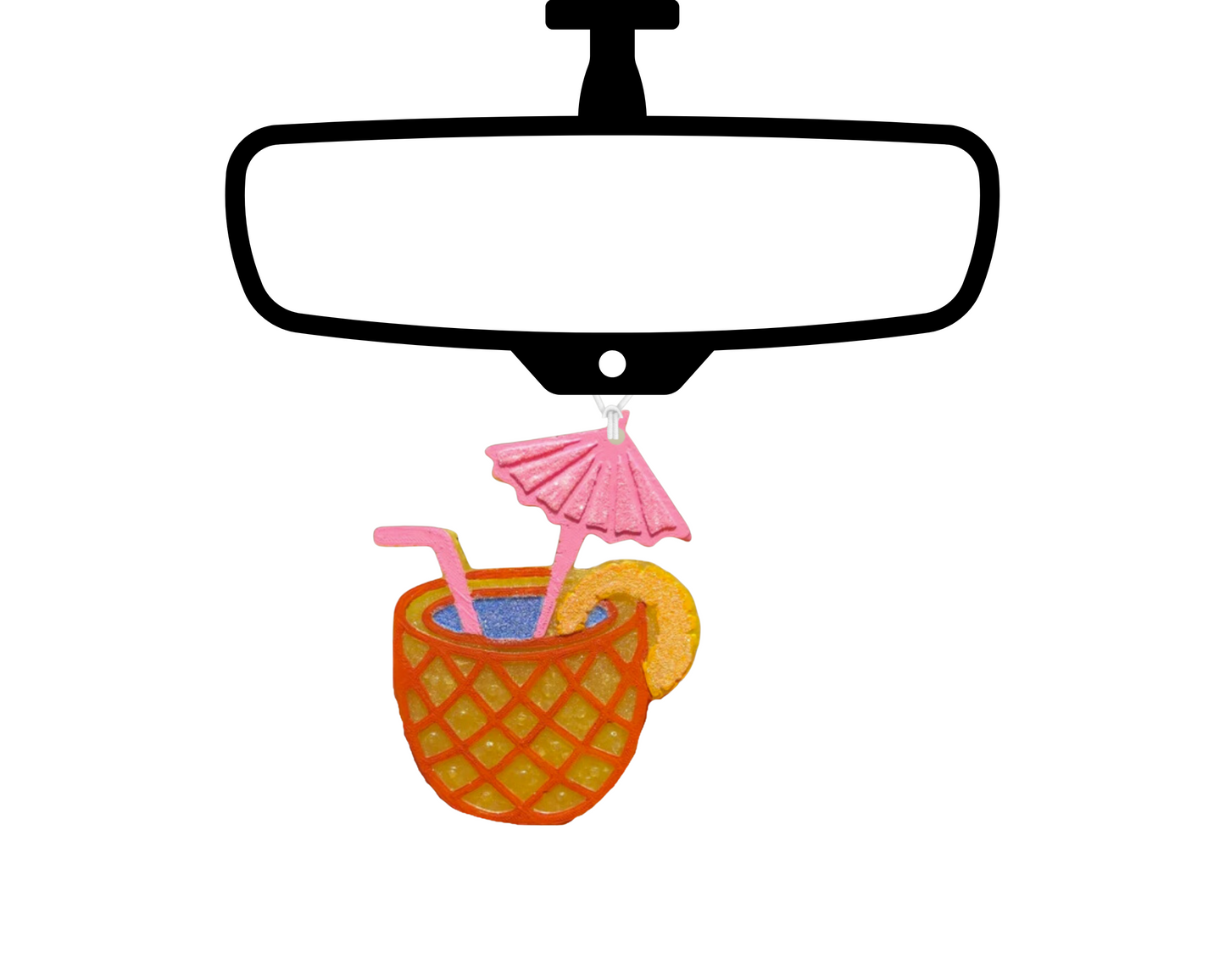 Pina Colada Blinged Car Freshie