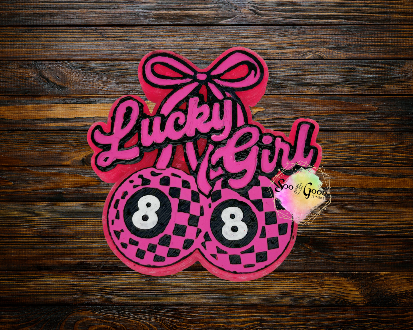 Lucky Girl Eight Balls Blinged Car Freshie