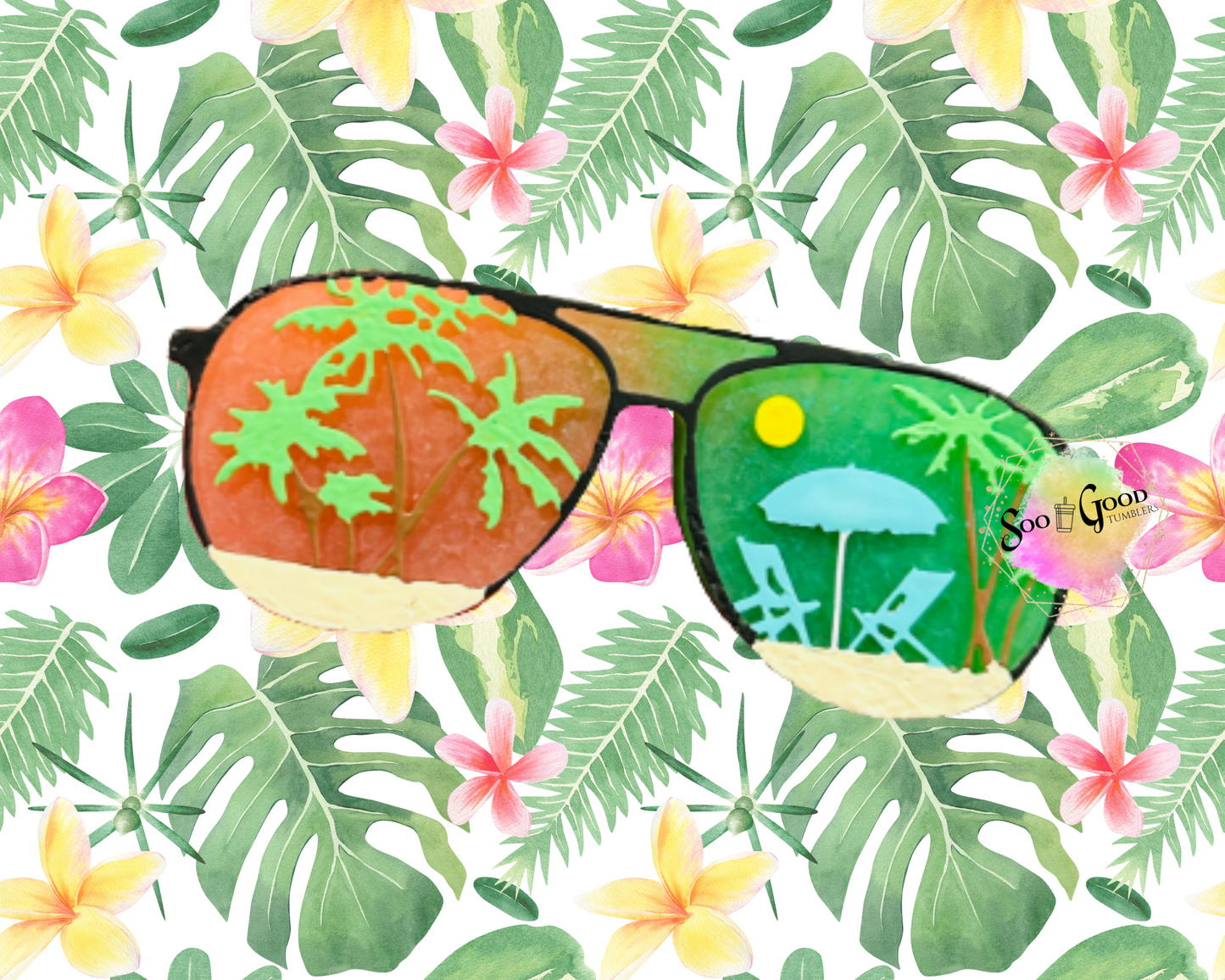 Tropical Glasses Blinged Car Freshie