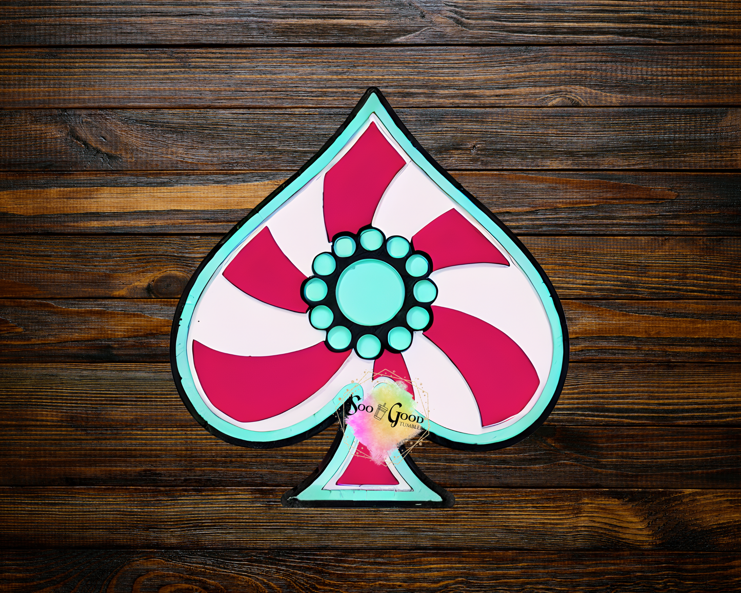 Swirl Spade Blinged Car Freshie