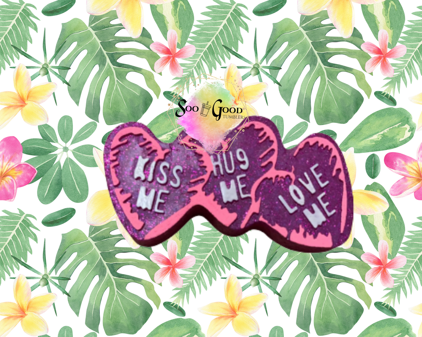 Kiss Me Hug Me Love Me Blinged Car Freshie