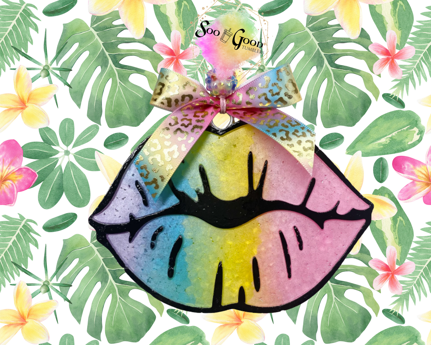 Lips Blinged Car Freshie