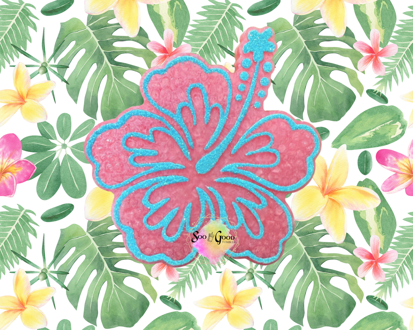 Hibiscus Flower Blinged Car Freshie