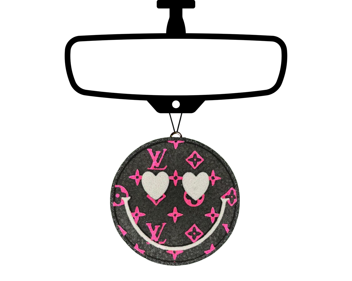 LV Smiley Blinged Car Freshie