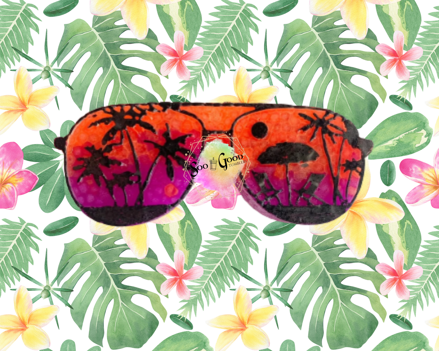 Tropical Glasses Blinged Car Freshie