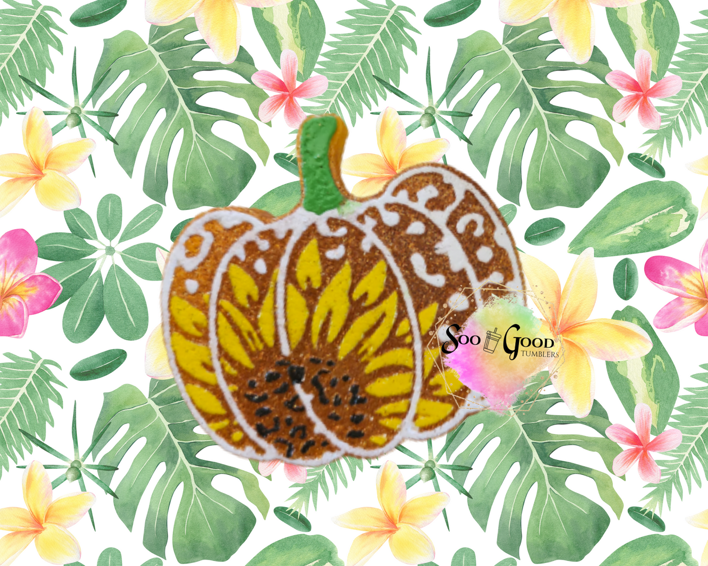 Sunflower Pumpkin Blinged Car Freshie