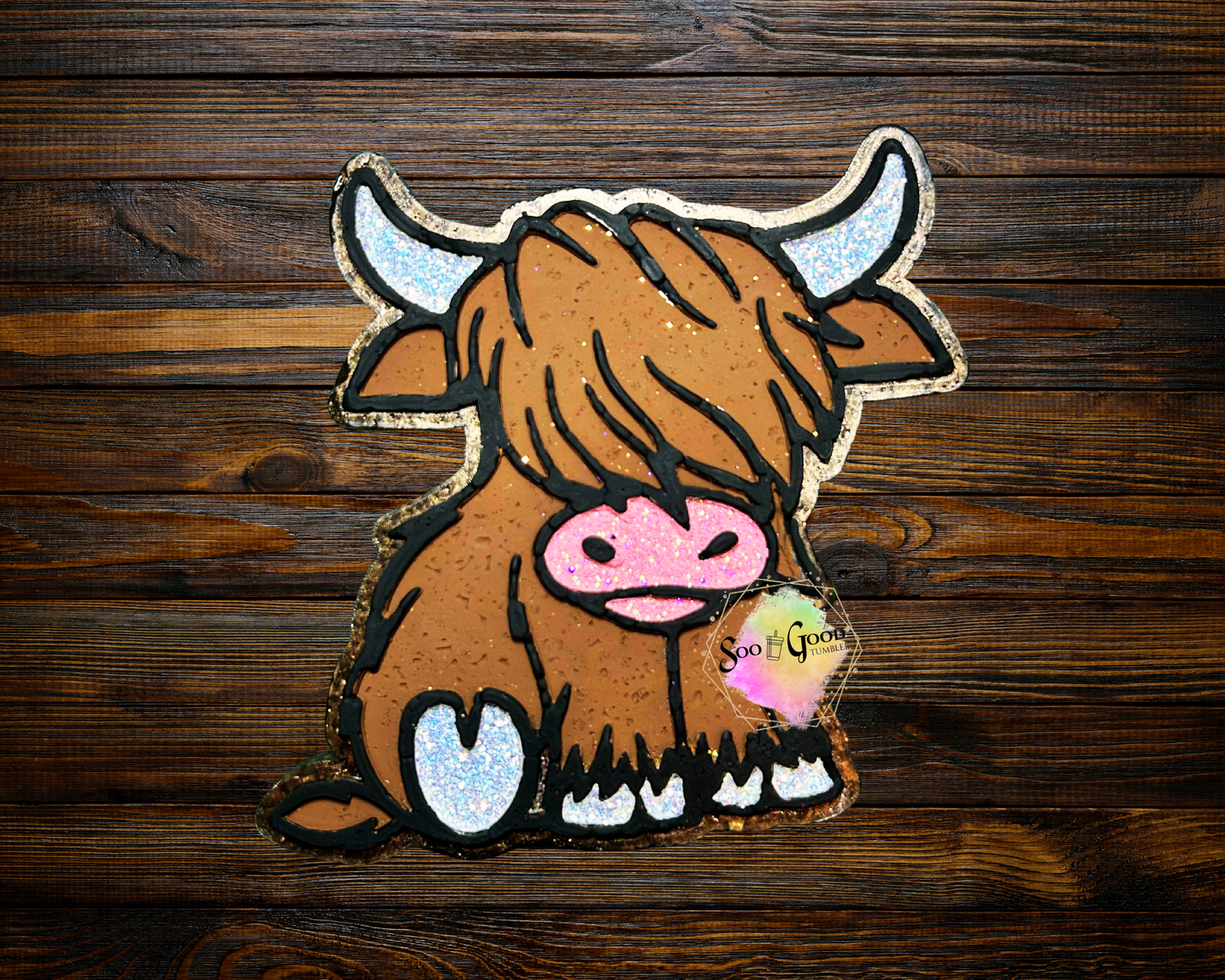Highland Cow Blinged Car Freshie