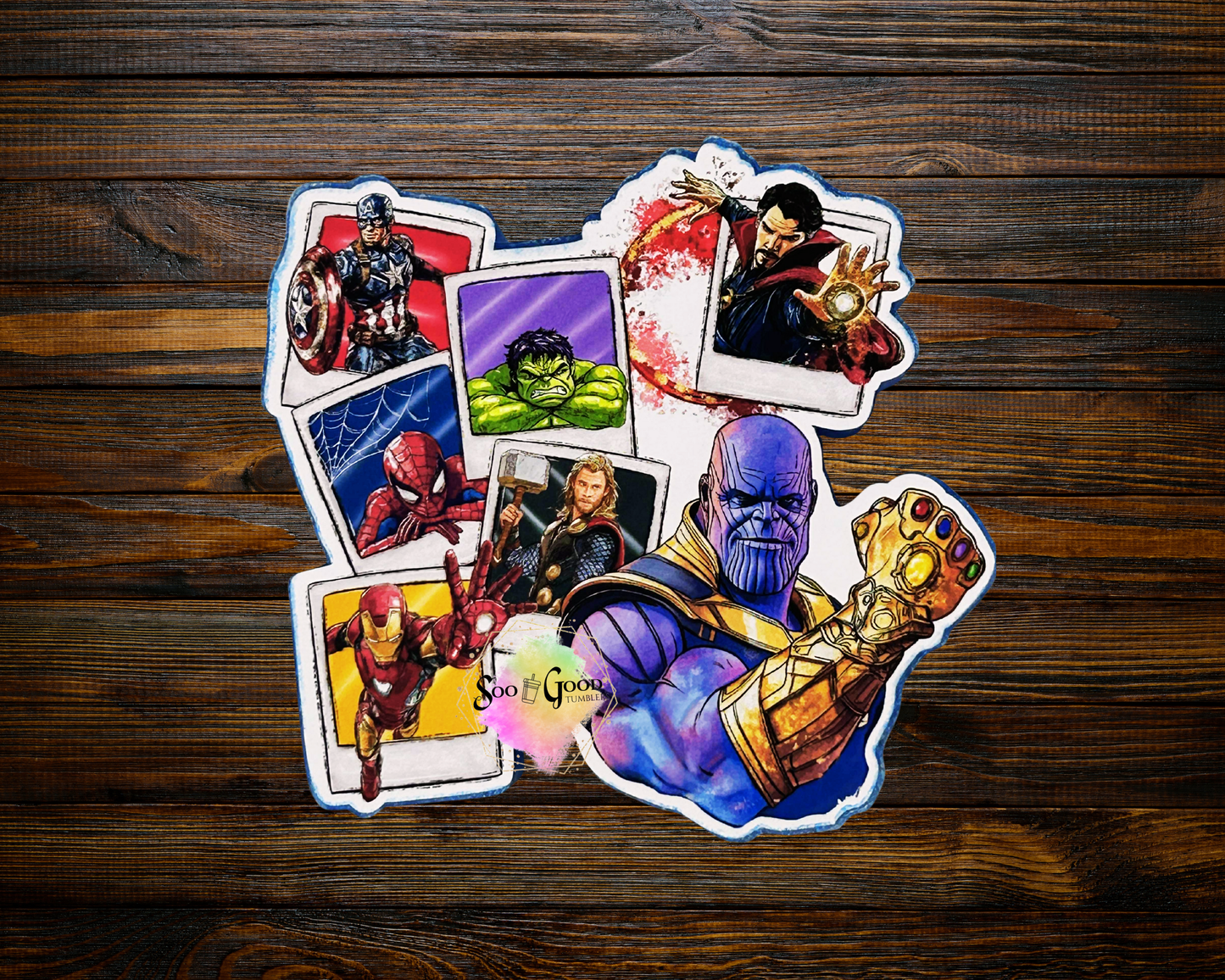 Marvel Collage Cardstock Car Freshie