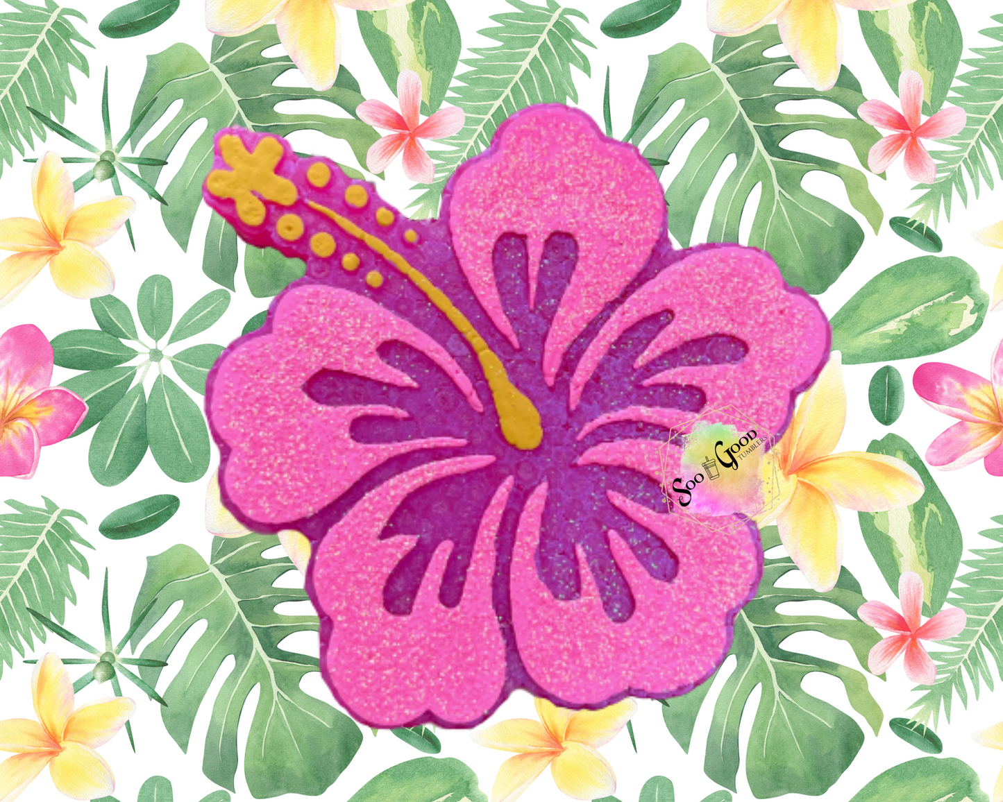 Hibiscus Flower Blinged Car Freshie