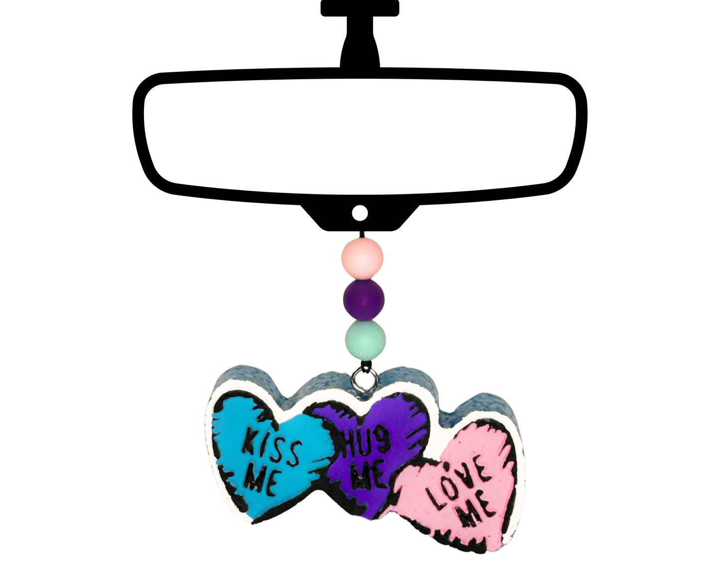 Kiss Me Hug Me Love Me Blinged Car Freshie