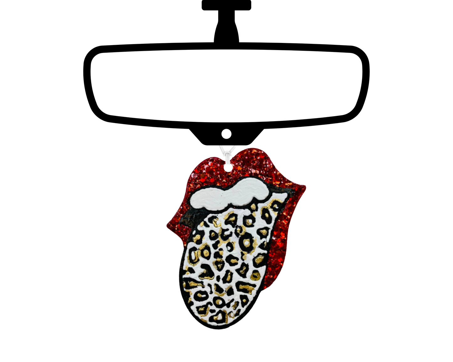 Rolling Stone Tongue Blinged Car Freshie