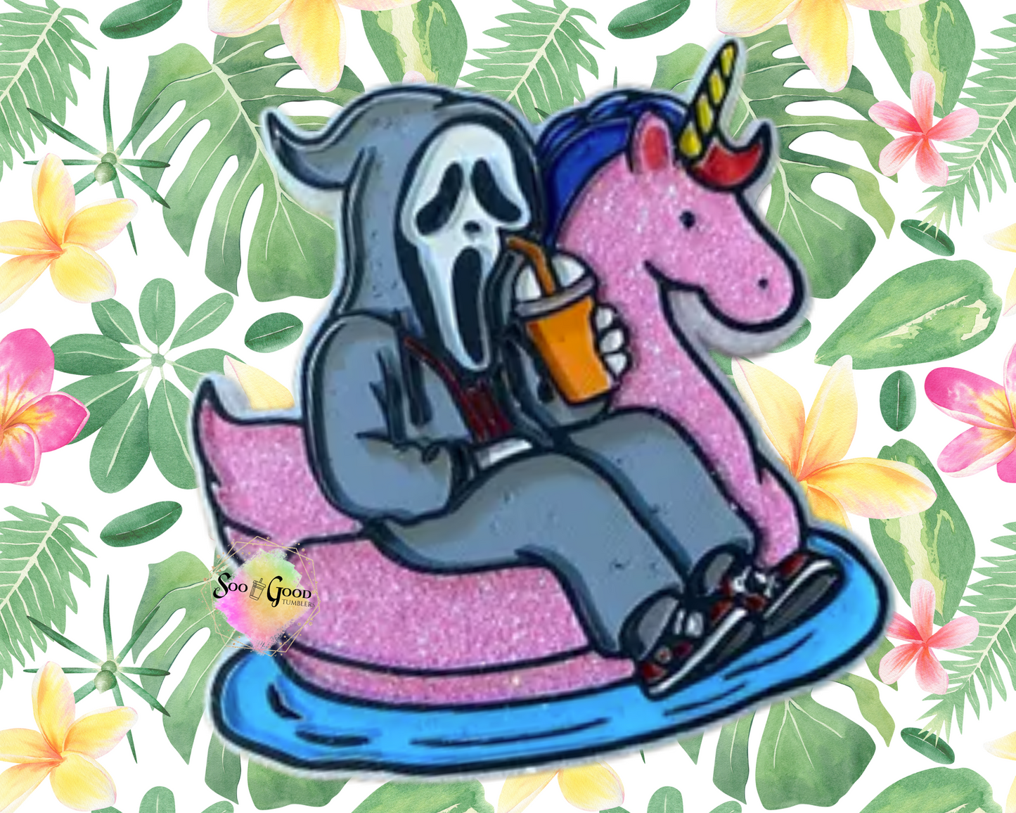 Floating Ghost Face Blinged Car Freshie