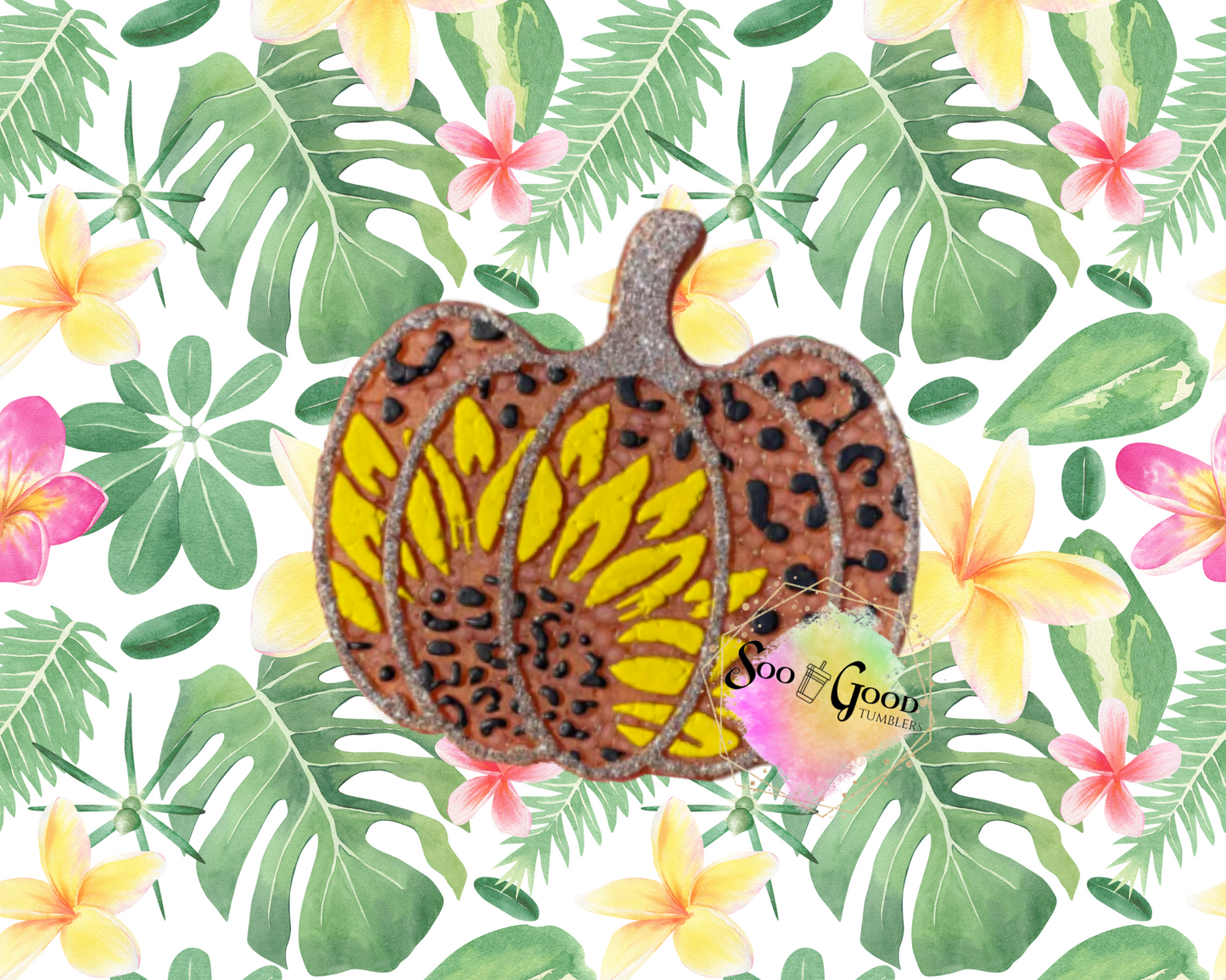 Sunflower Pumpkin Blinged Car Freshie