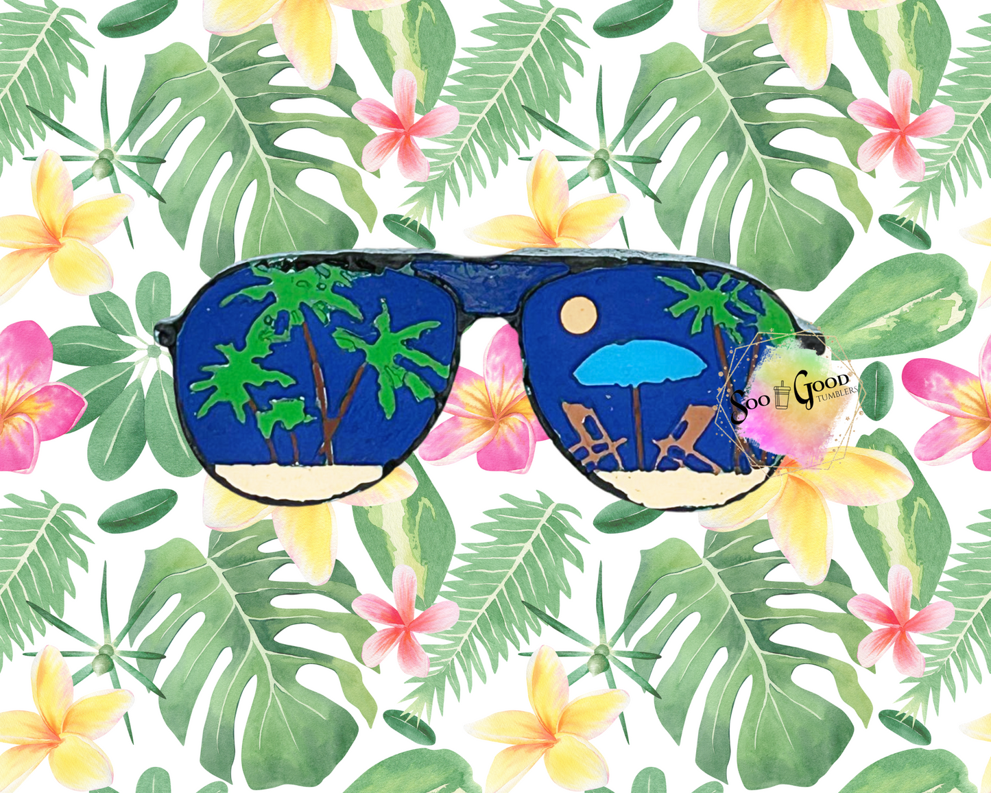 Tropical Glasses Blinged Car Freshie