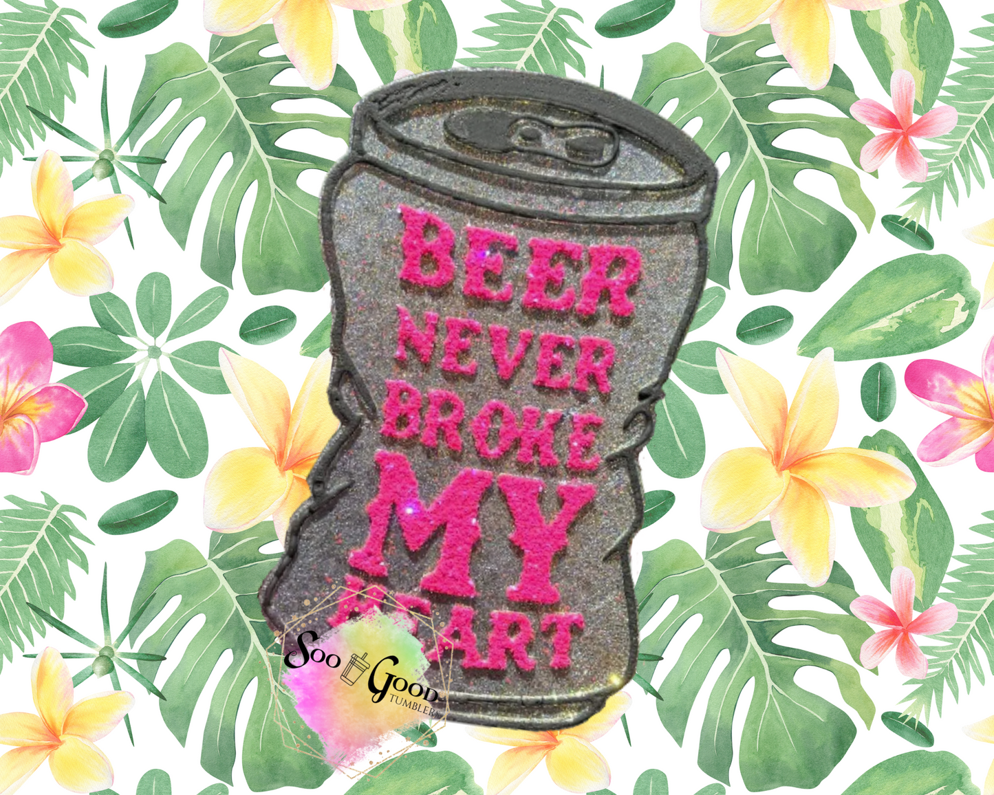 Beer Never Broke My Heart Blinged Car Freshie