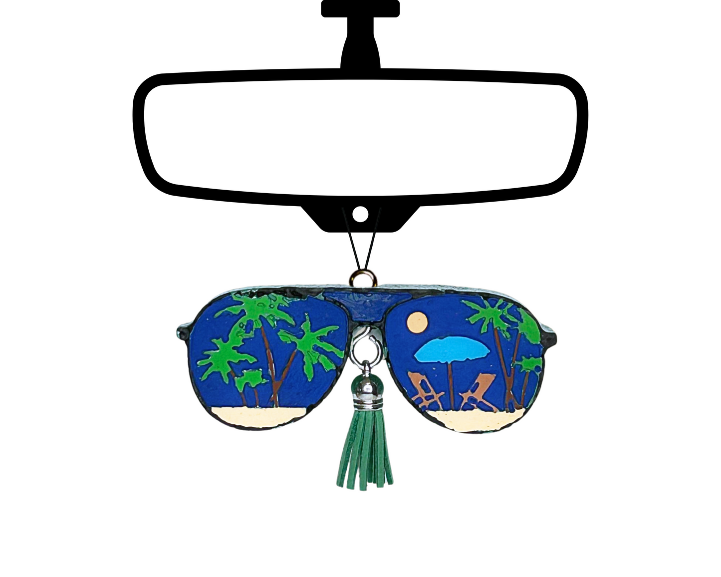 Tropical Glasses Blinged Car Freshie