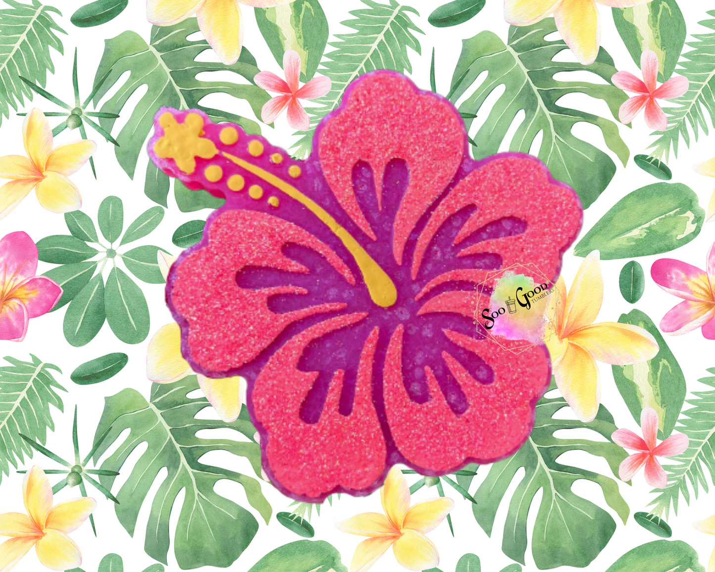 Hibiscus Flower Blinged Car Freshie