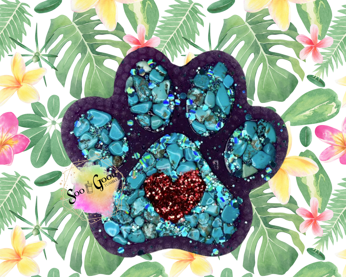 Puppy Paw Blinged Car Freshie