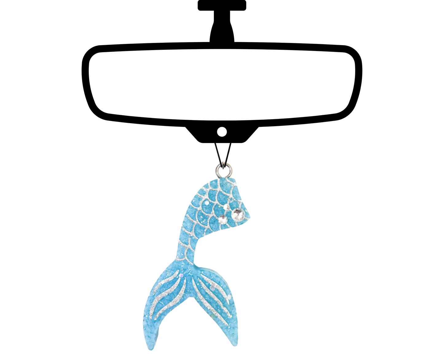 Mermaid Tail Blinged Car Freshie