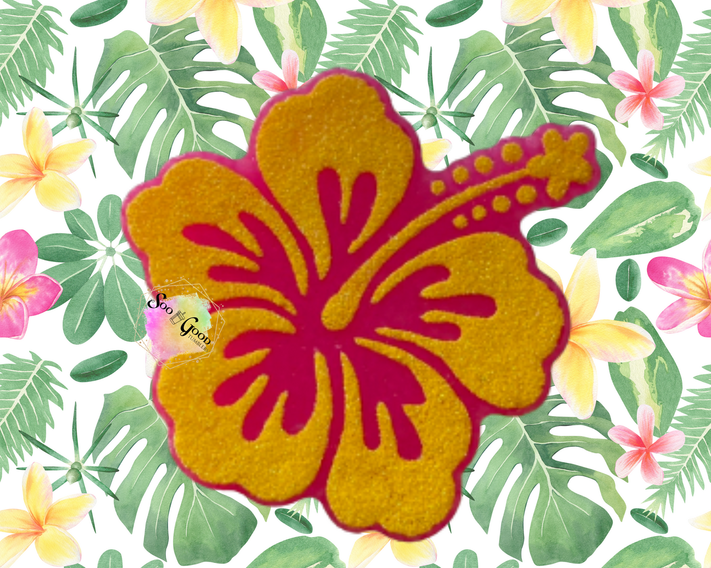 Hibiscus Flower Blinged Car Freshie
