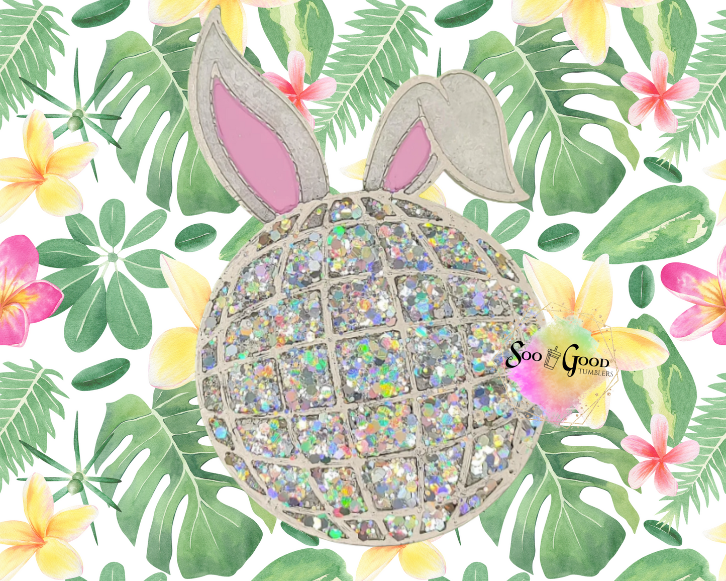 Bunny Ears Disco Ball Blinged Car Freshie