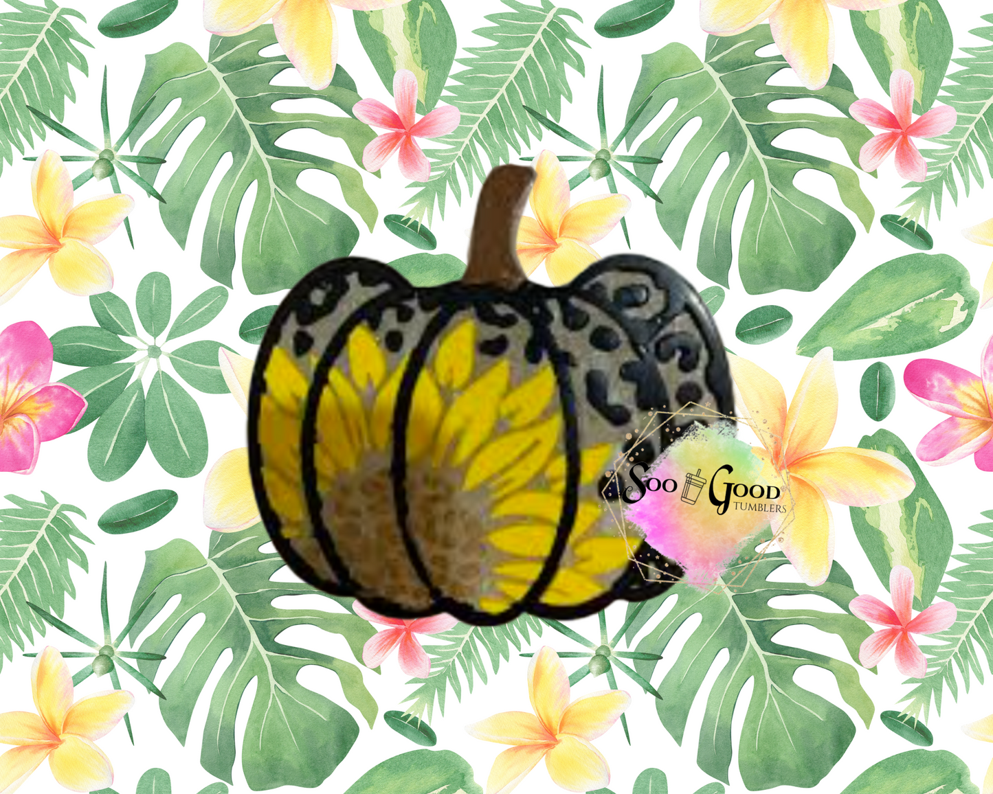 Sunflower Pumpkin Blinged Car Freshie