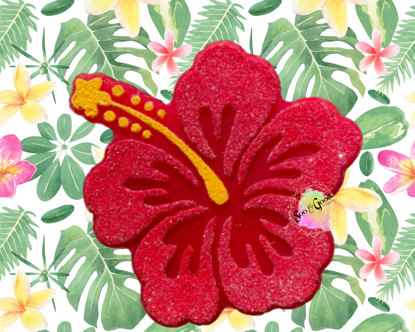 Hibiscus Flower Blinged Car Freshie