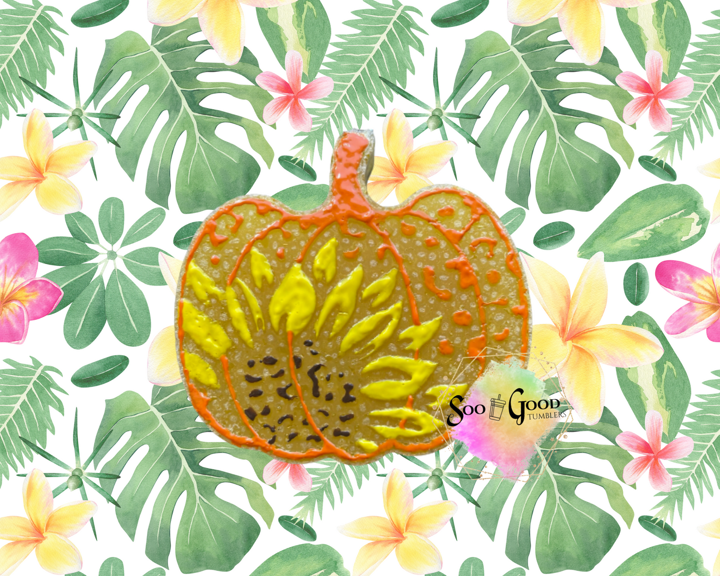 Sunflower Pumpkin Blinged Car Freshie